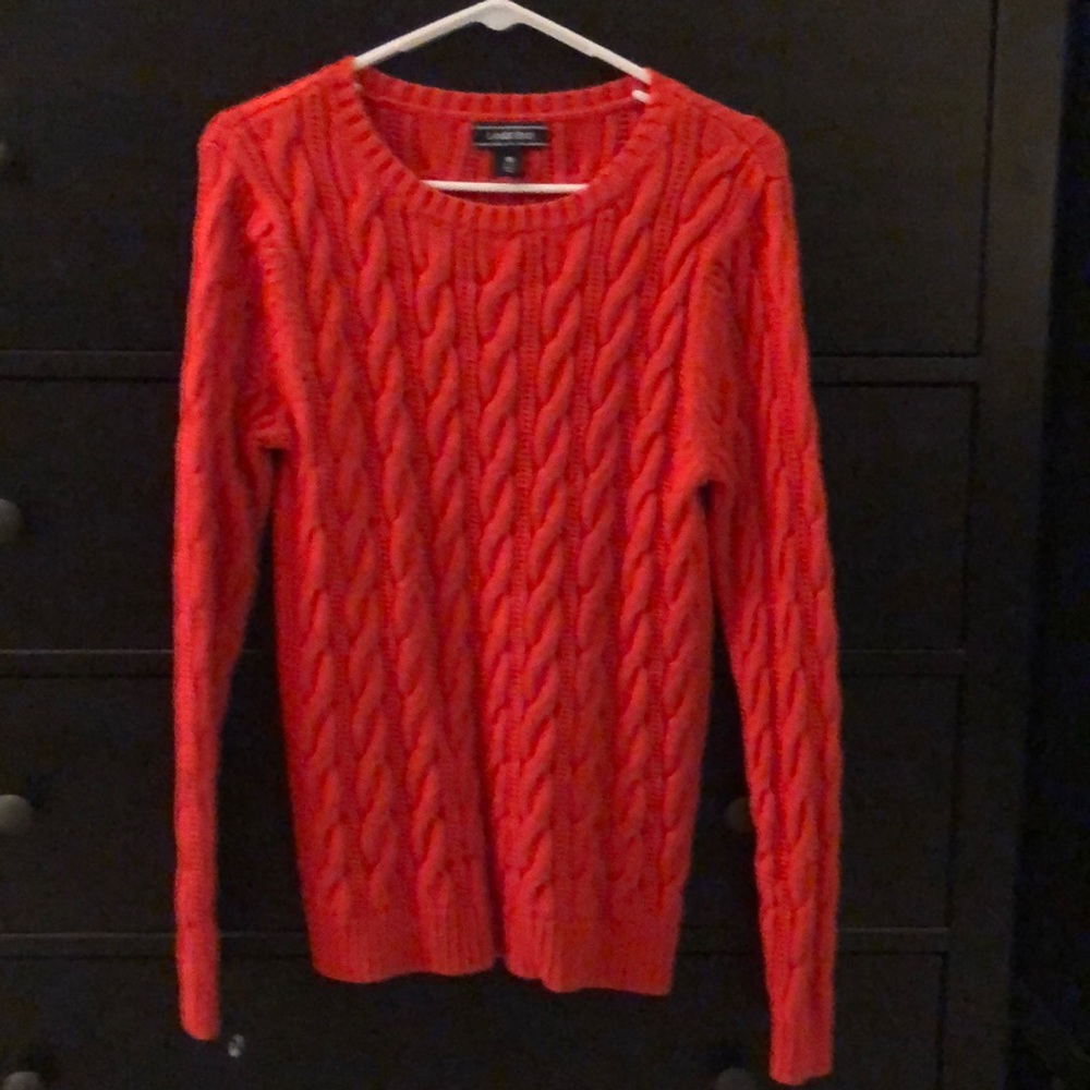 Mandarin Orange Cable Sweater 100% Cotton